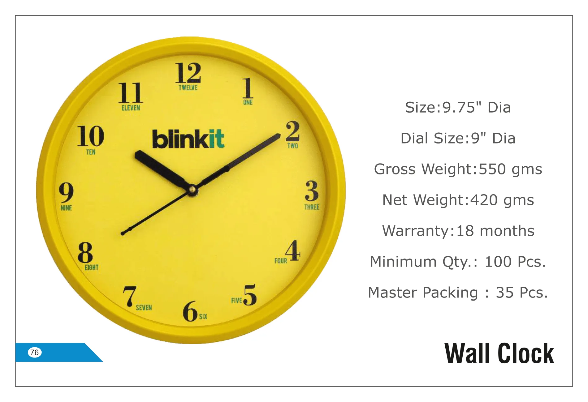 Wall Clocks 3s-1-12